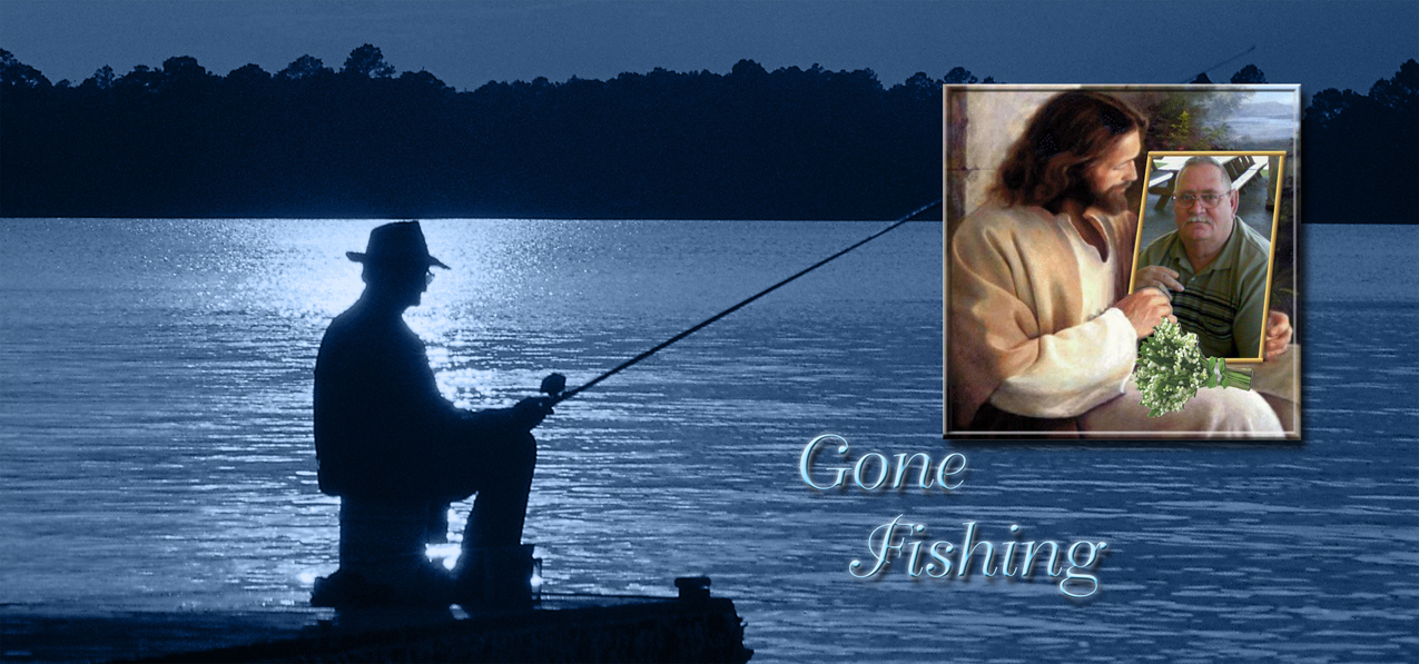 Gone Fishing (On Dock) Blue (Mr Stedman) PROOF